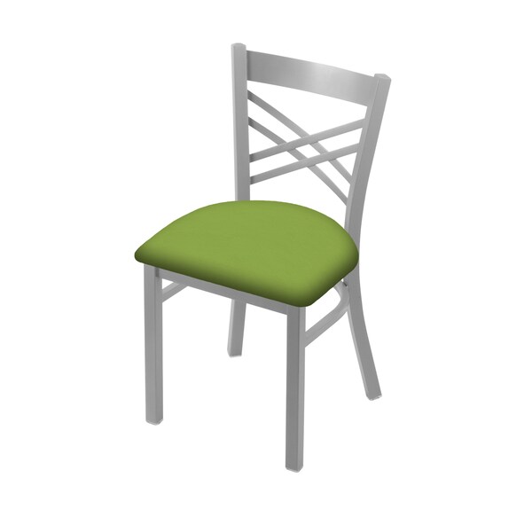 620 Catalina 18" Chair with Anodized Nickel Finish and Canter Kiwi Green Seat